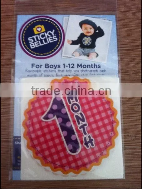 Fancy baby boy belly milestone stickers