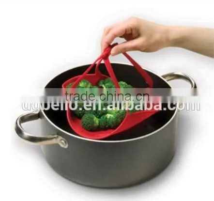 FDA & LFGB Silicone Steamer Portable Food Steamer for Sale
