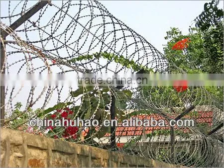 razor fences barbed wire mesh variety size galvanized protection for household/prison/airport