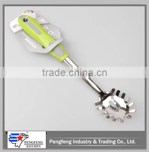 stainless steel Slotted scoop with PP handle