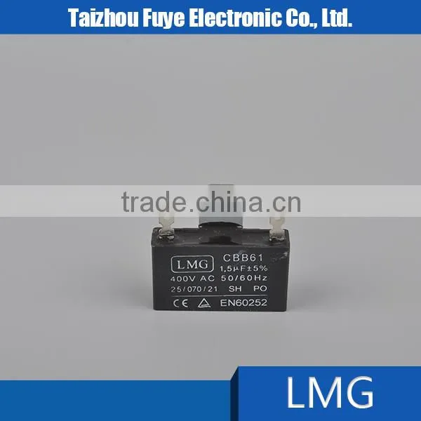 wholesale new product fan capacitor 1.5uf with 3 pins