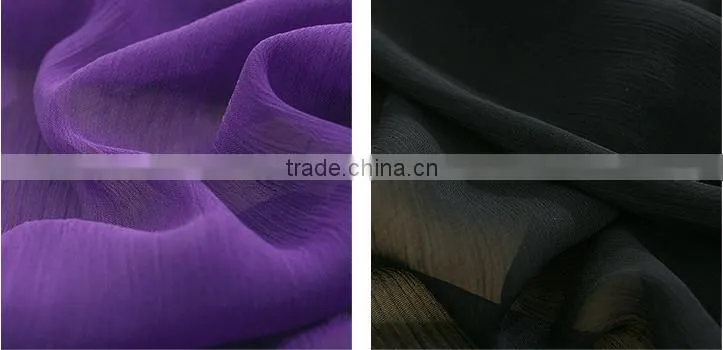Polyester according pleated soft chiffon fabric