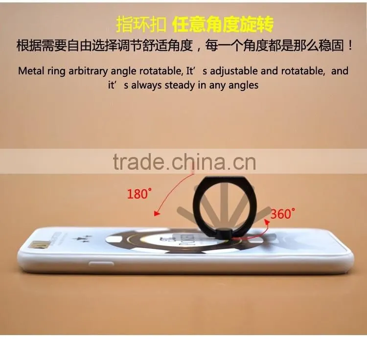 Lovely Wholesale TPU+PC 2-in-1 Material Hybrid Pattern Phone Case Ring Bracbet For iPhone 6s/6s Plus