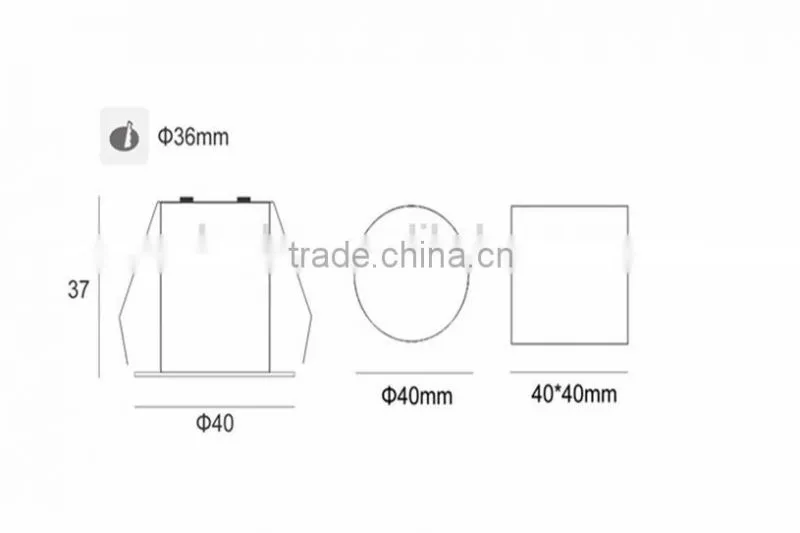 250LM 3W White Clear Diffuser TEC002S3WR2 Cob Led Downlight