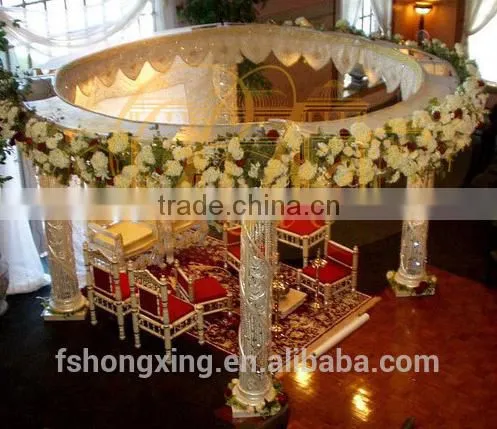 2017 newest crystal mandap for wedding decorations, wedding crystal mandap for sal