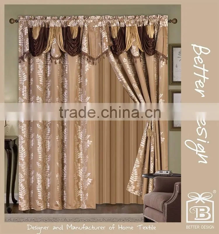 Luxury Classical Hotel Window Curtain Design With Dubai Style