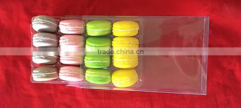 16 Pcs Clear Plastic Mcaron Box Customized Packaging