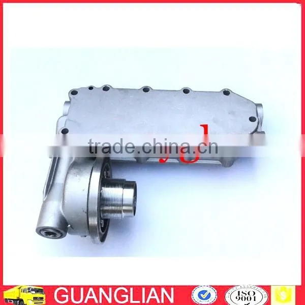 Excavator Engine Parts 6CT Engine Oil Cooler Cover oil filter seat 3974324