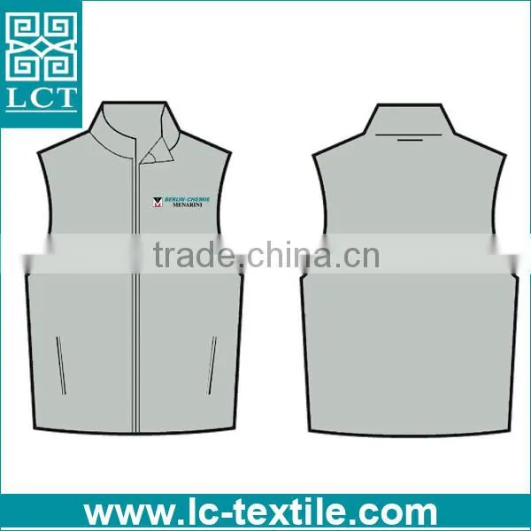 Best Buy custom embroidery good thickness promotional polar fleece vest with two pockets