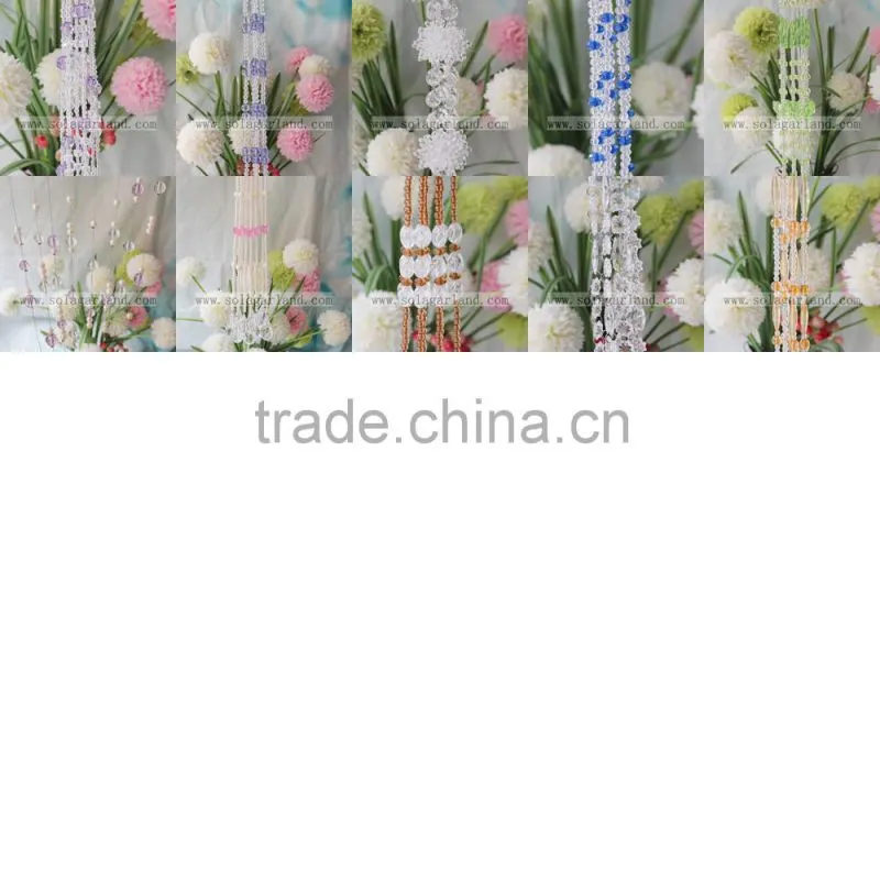 Beauty Decorative String Curtain Strand Acrylic Crystal Beaded Curtain Wedding DIY Party Decor