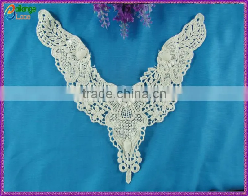 New fashion dresses guipure lace Textile Embroidered embroidery organza lace collar for garment