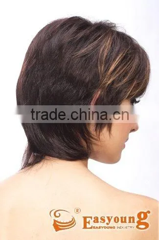 Custom made highlight color hair wig, mother wig, Synthetic short wigs