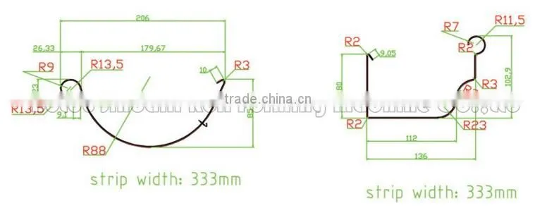 PLC Control system Half Round Gutter Roll Forming Machine Professional Rain Gutter Making Machine