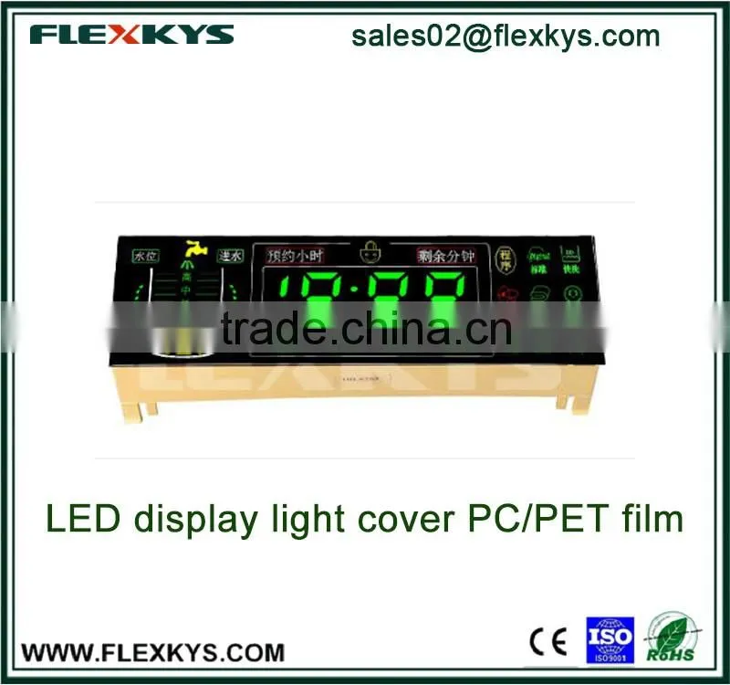 LED display module black resistant PC film that changes color