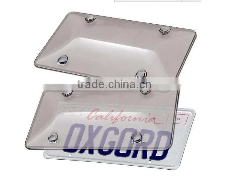 Wholesale 2set Clear Bubble License Plate Shiled Covers 92615 Custom Car Licenses Frames With Screws Caps