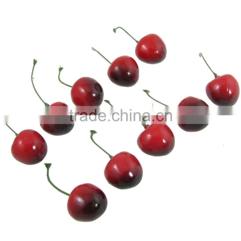 Faux Fake Foam Craft Cherry Simulation Fruits Desk Ornament Decor Red Decorative Foam Artificial Cherry Garden House Indoo