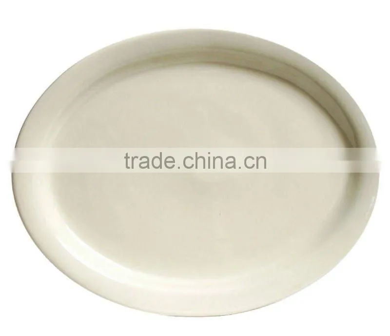 Large Serving Platter/Tray White Acrylic- 18" Long x 14.5" Wide- Set of 2