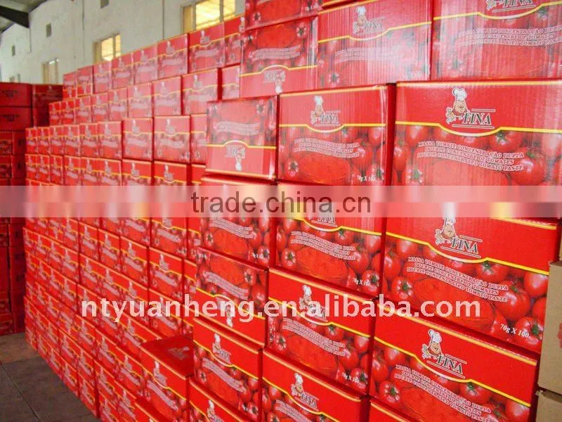 70g-4500g bulk tomato sauce with 18-20%,22-24%,28-30% brix