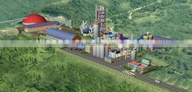 300-6000 T/D Rotary kiln cement plant for new turnkey project