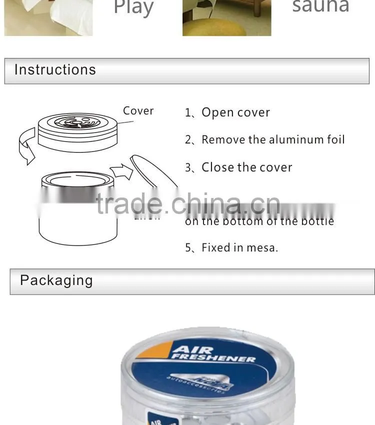 Hot sale high quality manufacture's price aroma gel freshener