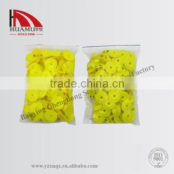 blank yellow ear tag 29 mm for pig sheep cattle