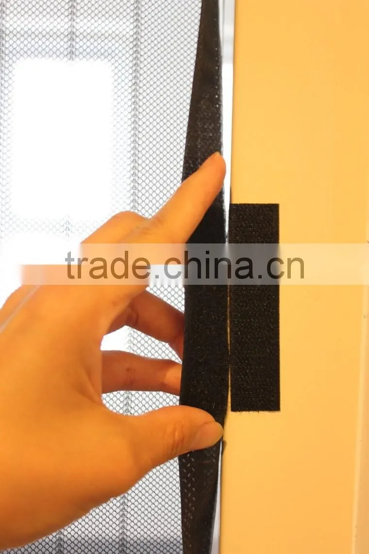 2016 New magnetic curtain door mesh magnetic fastening hands free fly bug insect screen
