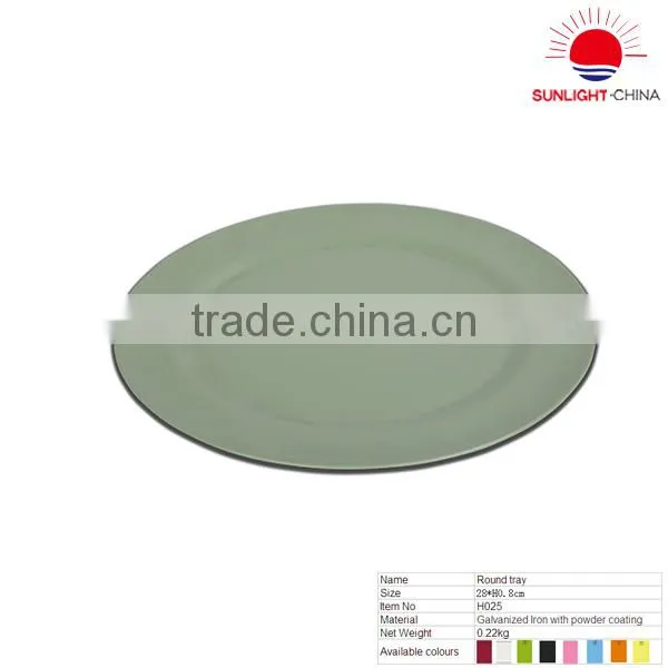 Metal round tray, round dish