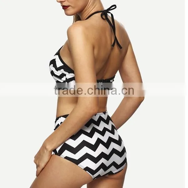 OEM accept sexy women high waist swim wear