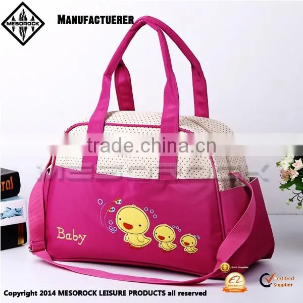 2016 China wholesale fashion baby custom cotton mummy baby bag