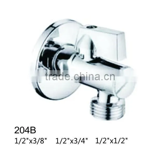 1/2"x3/8" 1/2"x1/2" Nickel Plated Brass Angle Valve with ABS Plastic Handle