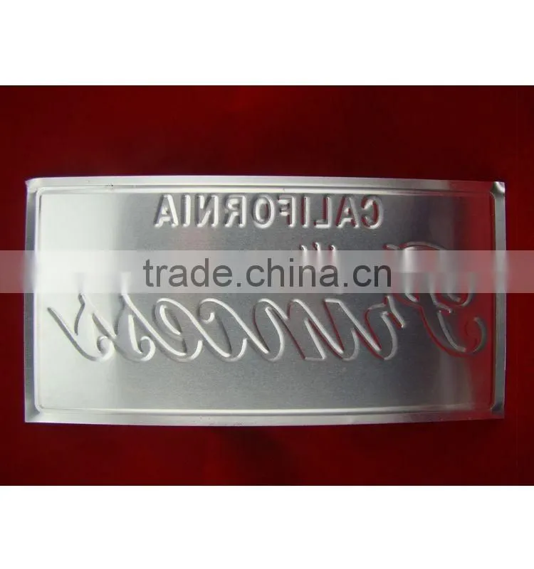 Factory direct aluminum equipment use engraved printing custom brand logo metal tag