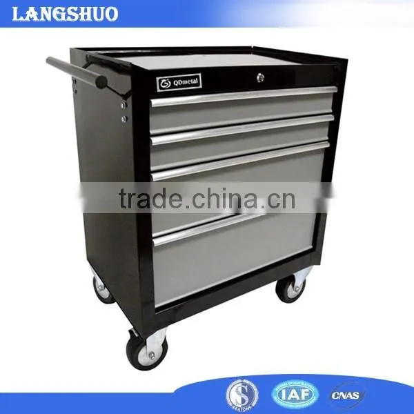 Black tool trolley Professional mobile drawer tool Cabinet with wheel
