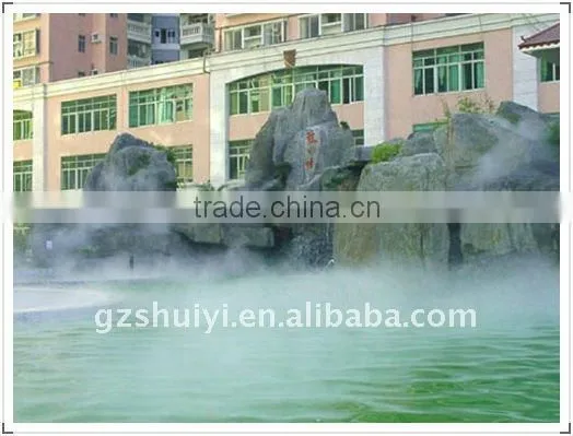 Swimming pool cold fog water fountain