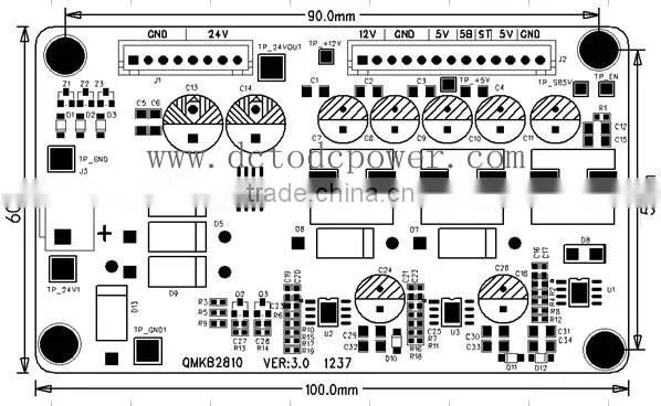 Car LCD TV TV power supply board buck module 12V24V5V Quad Output Driver Power Module