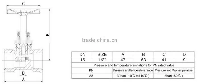 China manufacturer high pressure crutch brass water stop cock valve