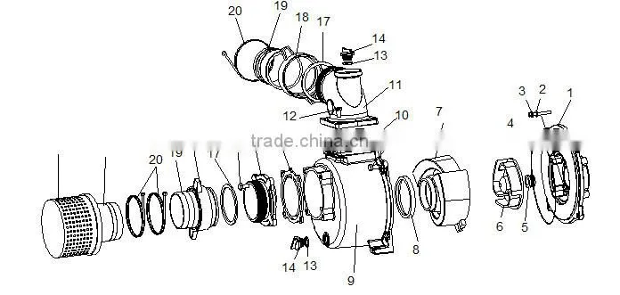 Chongqing JUANYONG brand 4 inch diesel water pump high flow water pump price of water pump set