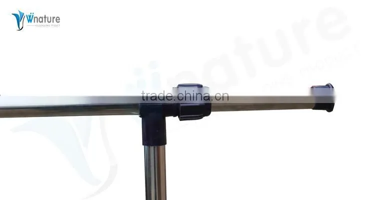 Rolling Clothes Rack Hanging Garment Bar Portable Adjustable Heavy Duty Hanger