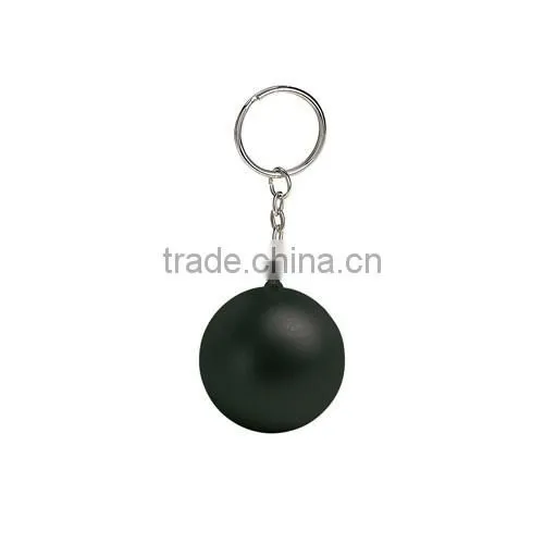 Portable foam rubber anti stress keyring with pu ball