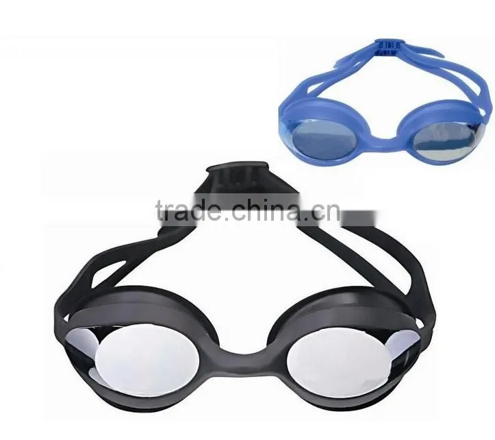 High quality waterproof silicone swimming goggles