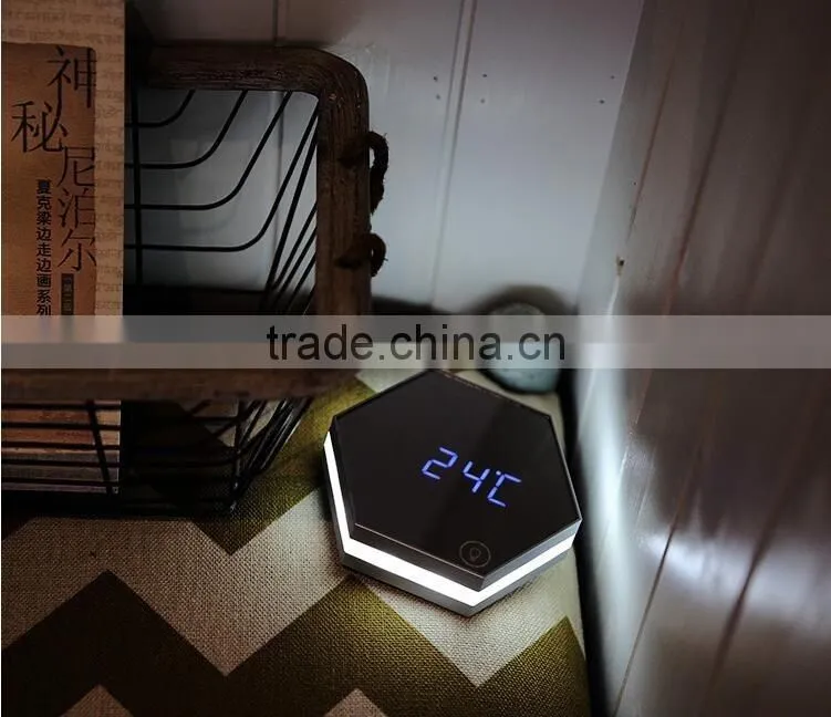 multifunction mirroring alarm clock with led digital thermometer cosmetic mirror night-lighting alarm clock