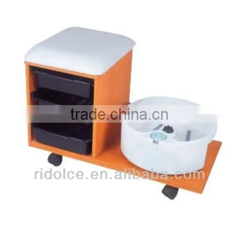Pedicure wood trolley with wheels used nail salon equipment TKN-22306