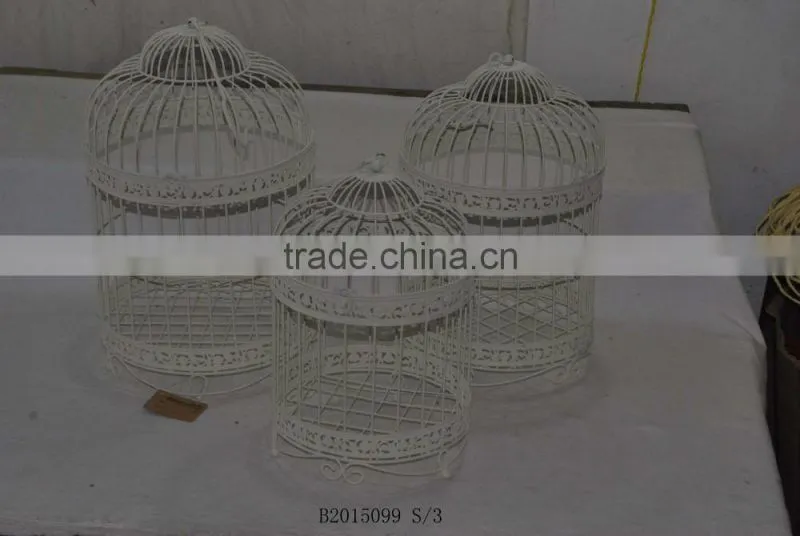 Big round white birdcage
