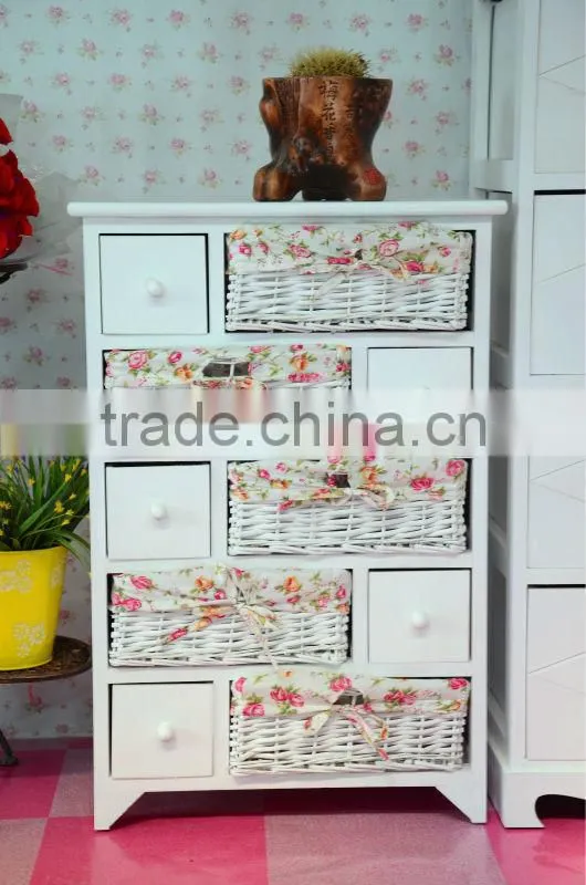 Small antique wooden storage cabinet in living room