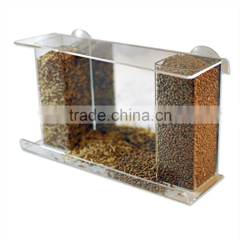 Custom clear acrylic bird feeder