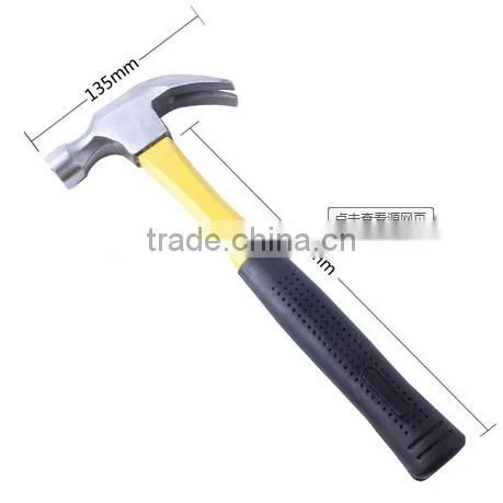 High quality Fiber glass handle steel claw hammer, nail hammer USA type hardware tools
