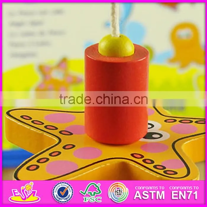 2016 new design magnetic wooden children fish toy W01A088