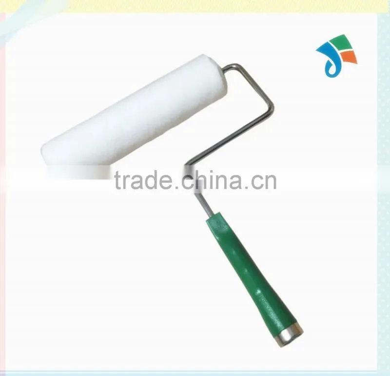 US cage style chrome plated 9'' inch paint roller with green handle,3/8 pile height, polyester material medium quality sleeve