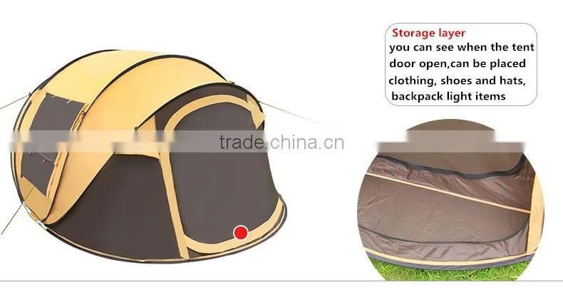 2016 new 3-4 people automatic leisure tents lightweight speed up outdoor camping tent