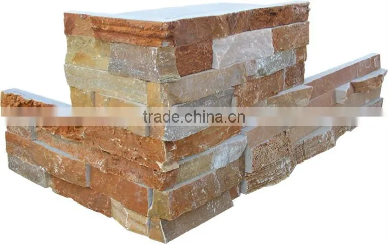 YELLOW WOOD VEIN slate corner panel
