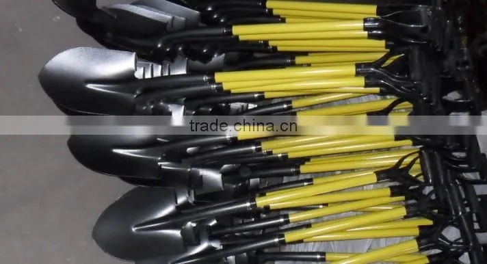 high quality low price wooden handle steel shovel S503